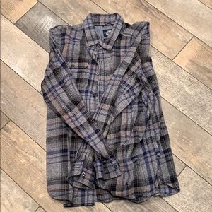 North Face Mens Grey Flannel Shirt L